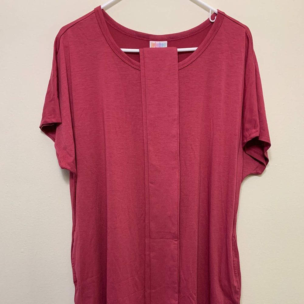 LuLaRoe Mitzi- Solid Raspberry